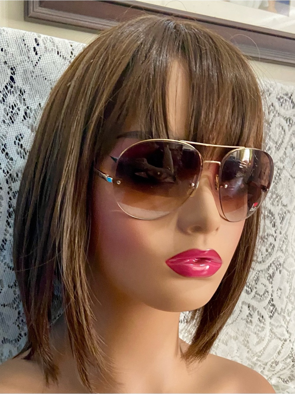 Vintage, Dolce Gabbana Aviator Brown Gradient Sunglasses DG